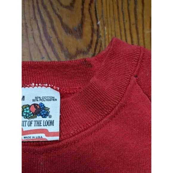 Vintage Chicago Sweatshirt Crewneck Medium Red Shirt Long Sleeve - Picture 3 of 9